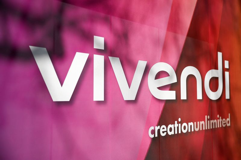 © Reuters. FILE PHOTO: The Vivendi logo is pictured at the company's headquarters in Paris, France March 4, 2024. REUTERS/Benoit Tessier/File Photo