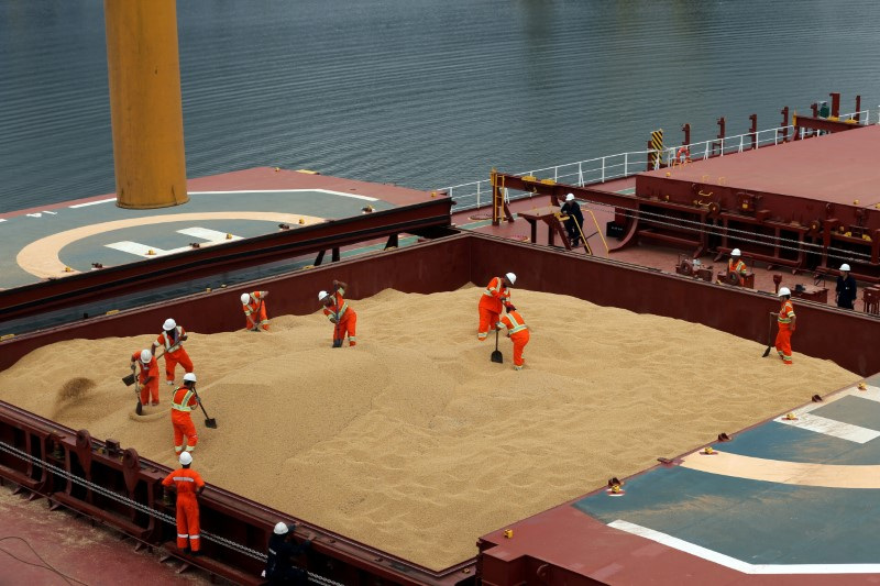 &copy; Reuters. Carga de soja do Brasil com destino à China