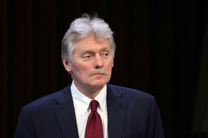 &copy; Reuters. FILE PHOTO: Kremlin spokesman Dmitry Peskov attends Russian President Vladimir Putin's annual televised year-end press conference and phone-in held in Moscow, Russia December 19, 2024. Sputnik/Gavriil Grigorov/Pool via REUTERS/File Photo