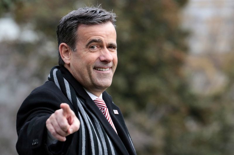 &copy; Reuters. FILE PHOTO: John Ratcliffe, Director of National Intelligence, gestures as he departs with U.S. President Donald Trump on travel to West Point, New York from the South Lawn at the White House in Washington, U.S., December 12, 2020. REUTERS/Cheriss May/Fil