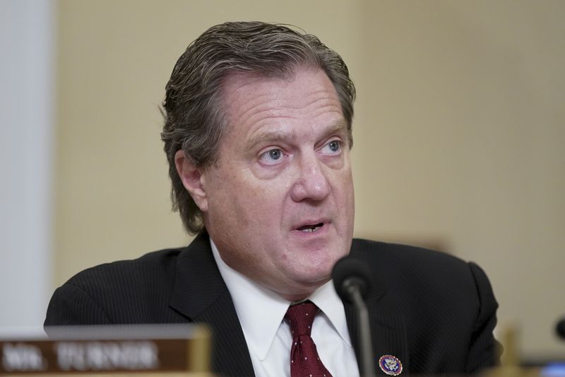 &copy; Reuters. FILE PHOTO: Representative Mike Turner (R-OH) speaks during a House Intelligence Committee hearing on worldwide threats, in Washington, D.C., U.S., April 15, 2021. Al Drago/Pool via REUTERS/File Photo