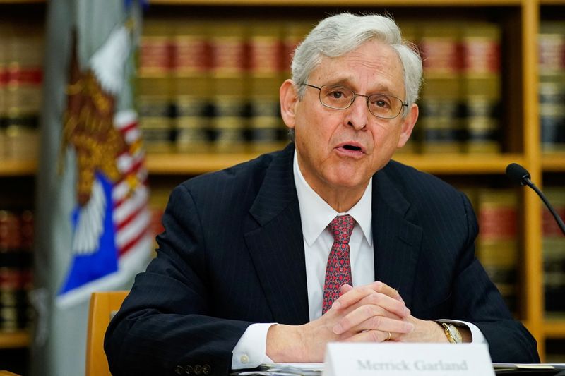 &copy; Reuters. FILE PHOTO: U.S. Attorney General Merrick Garland speaks in New York City, U.S., November 27, 2023. REUTERS/Eduardo Munoz/Pool/File Photo