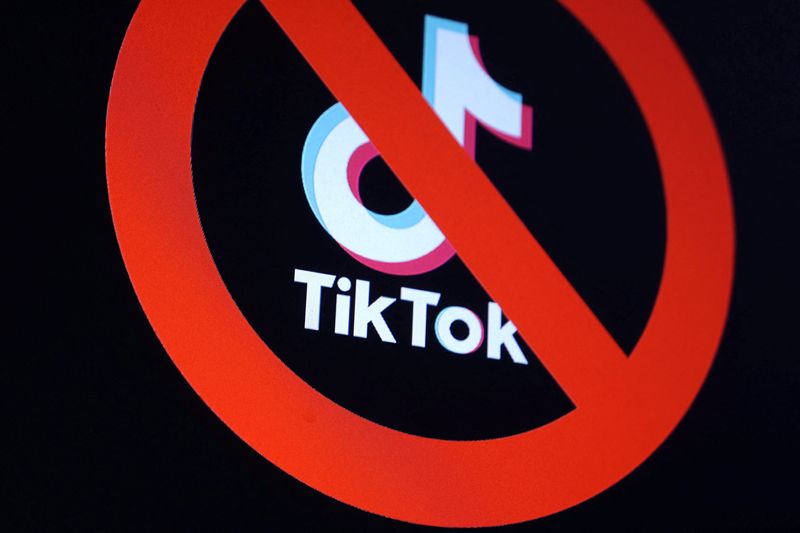 © Reuters. The TikTok app logo and a prohibited sign can be seen in this illustration taken on January 16, 2025. REUTERS/Dado Ruvic/Illustration