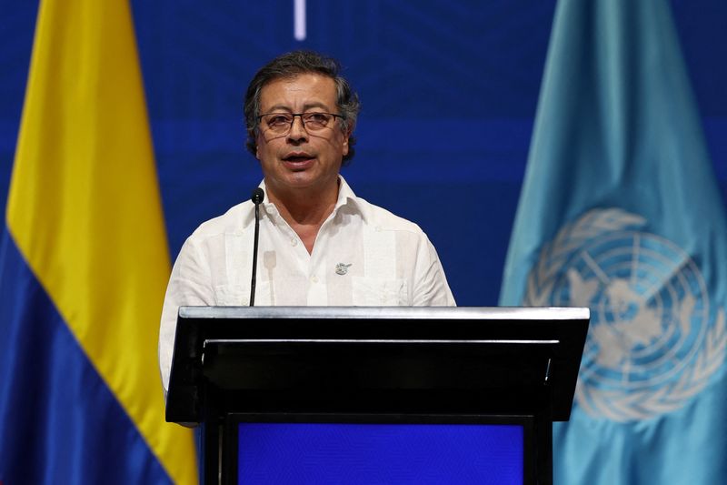 &copy; Reuters. Presidente colombiano Gustavo Petro em Calin 20/10/2024    REUTERS/Luisa Gonzalez