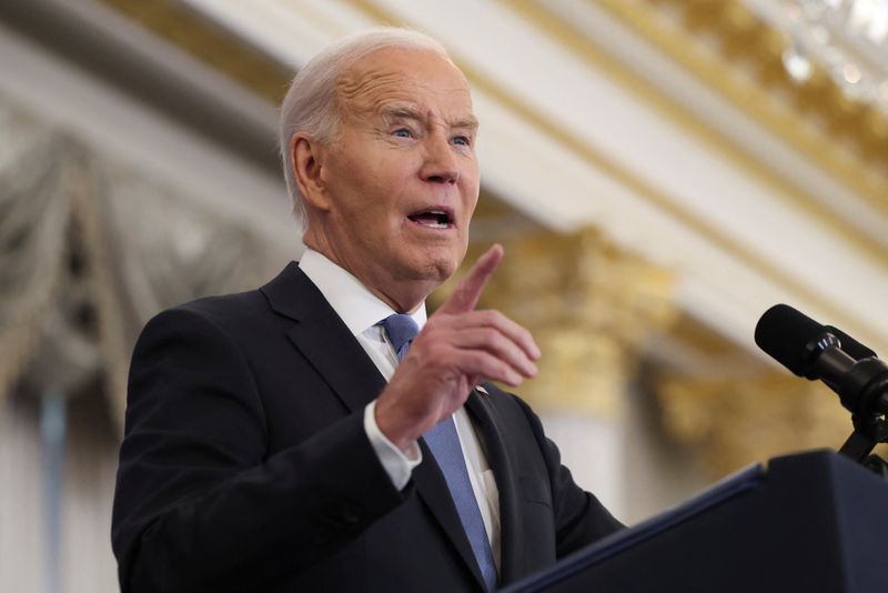 &copy; Reuters. FILE PHOTO: U.S. President Joe Biden delivers a speech at the State Department in Washington, U.S. January 13, 2025. REUTERS/Evelyn Hockstein/File Photo