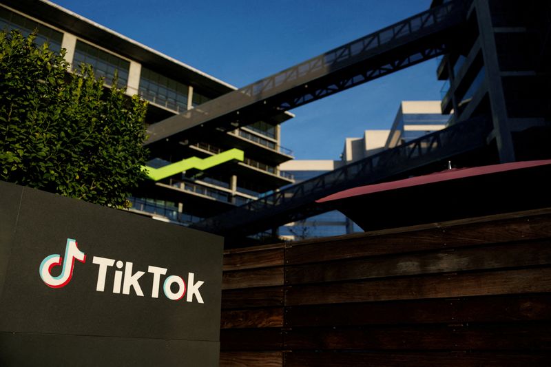 &copy; Reuters. FILE PHOTO: A view shows the office of TikTok after the U.S. House of Representatives overwhelmingly passed a bill that would give TikTok's Chinese owner ByteDance about six months to divest the U.S. assets of the short-video app or face a ban, in Culver 