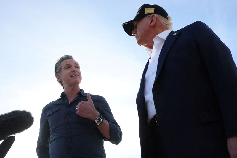 California governor meets Trump on wildfire relief