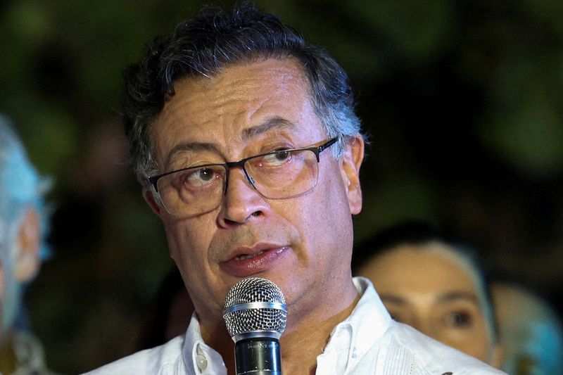 &copy; Reuters. Presidente da Colômbia, Gustavo Petro, durante visita ao Haitin22/01/2025nREUTERS/Marckinson Pierre