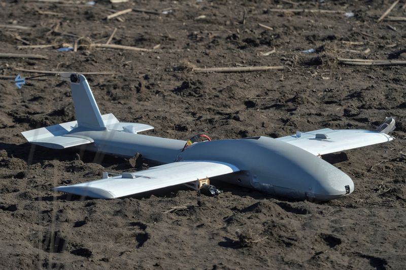 &copy; Reuters. Drone russo na região de Dnipropetrovsk n 8/2/2025    REUTERS/Oleksandr Klymenko