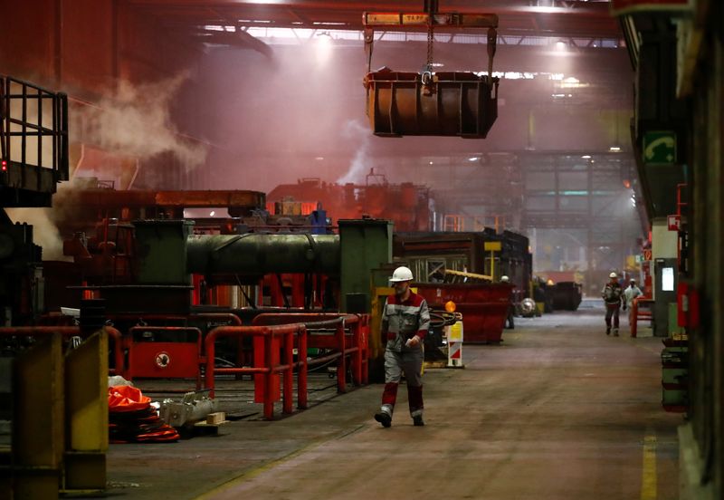 &copy; Reuters. Fábrica da ThyssenKrupp em Duisburg, Alemanhan30/01/2020.  REUTERS/Wolfgang Rattay/File photo