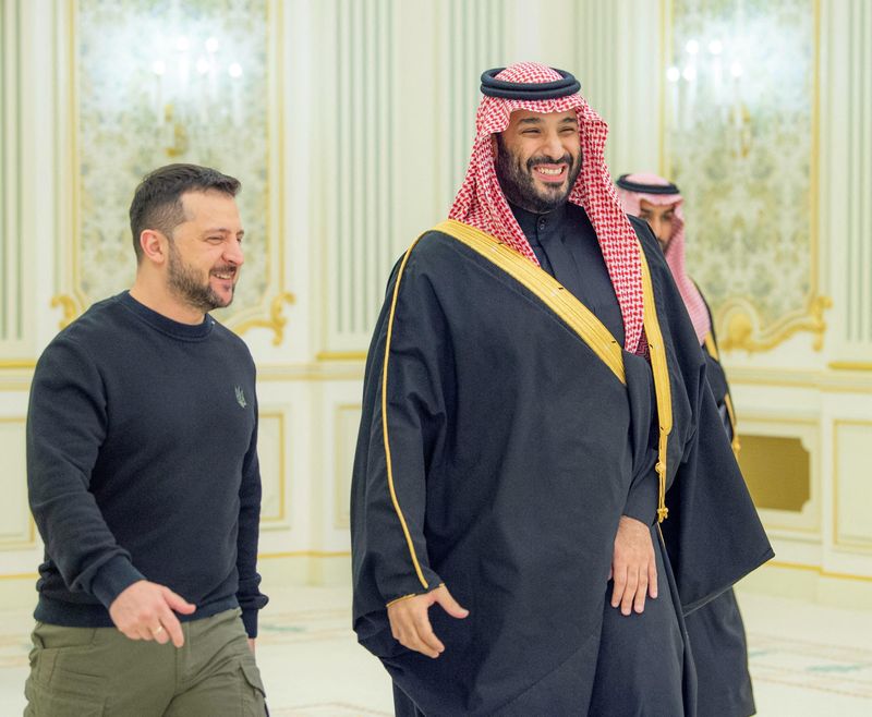 Zelenskiy arrives in Saudi Arabia, official says
