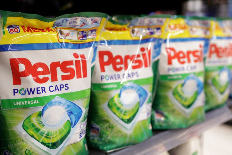 &copy; Reuters. FILE PHOTO: Persil products are displayed on a shelf in a supermarket in Sarajevo, Bosnia and Herzegovina October 29, 2024. REUTERS/Dado Ruvic/File Photo