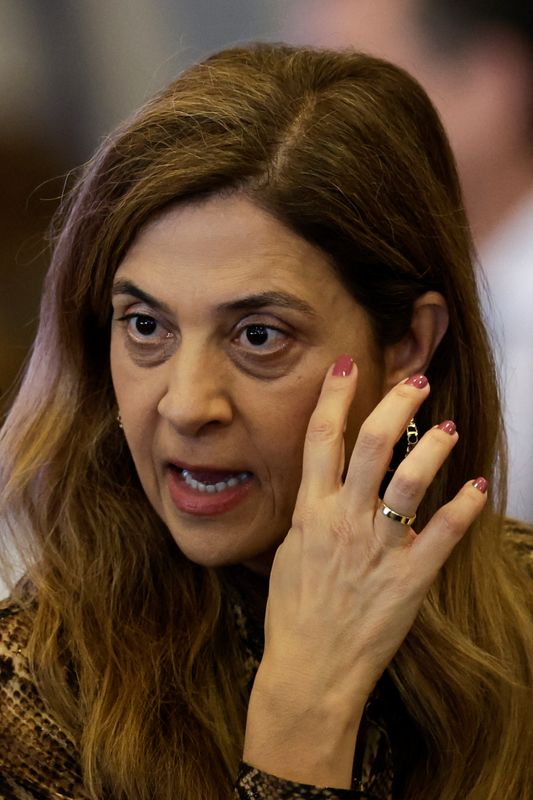 &copy; Reuters. Presidente do Palmeiras, Leila Pereira, em Brasílian04/05/2023 REUTERS/Ueslei Marcelino