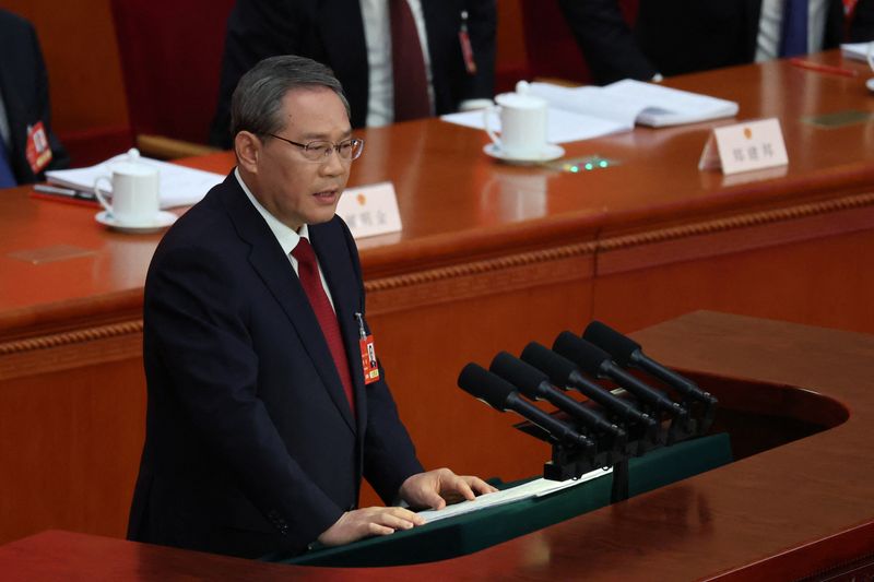 &copy; Reuters. Premiê da China, Li Qiang n05/03/2025.REUTERS/Florence Lo/ File Photo
