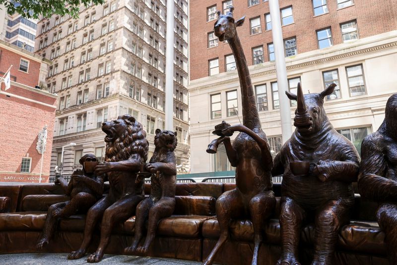 &copy; Reuters. Escultura de arte pública em Nova York que conscientiza sobre os animais mais ameaçados do mundon11/07/2024nREUTERS/Caitlin Ochs