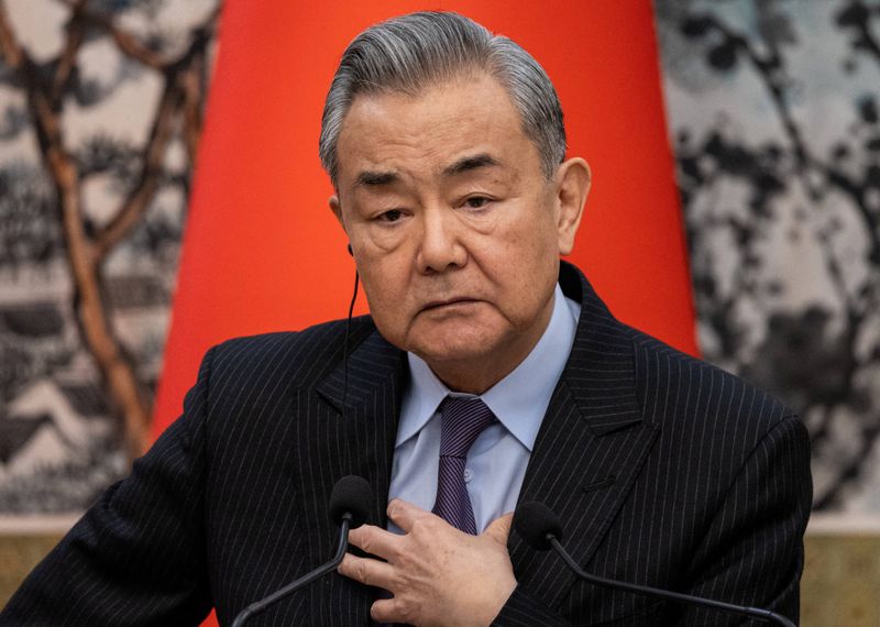 &copy; Reuters. Ministro de Relações Exteriores da China, Wang Yi n27/03/2025nJESSICA LEE/Pool via REUTERS