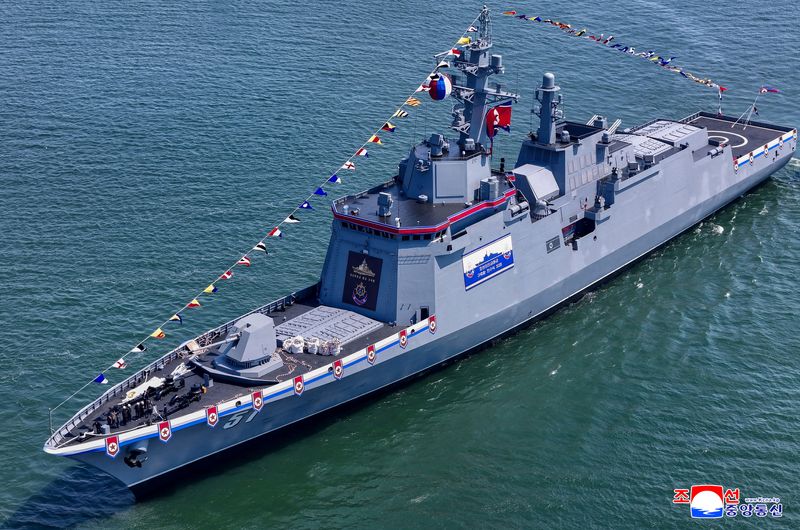 North Korea conducts first test firing of its new warship's weapons system