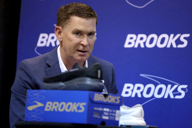 &copy; Reuters. FILE PHOTO: Dan Sheridan, CEO of Brooks Running, speaks with shareholders during the Berkshire Hathaway Inc. annual shareholders' meeting, in Omaha, Nebraska, U.S., May 2, 2025.  REUTERS/Brendan McDermid/File Photo