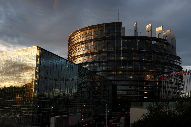 &copy; Reuters. Vista do prédio do Parlamento Europeu em Estrasburgo, na Françan9 de outubro de 2024nYves Herman/Reuters/Arquivo