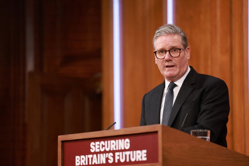 UK's Starmer, under pressure from Farage, pledges big drop in immigration
