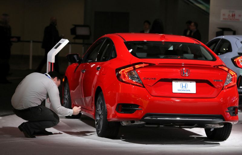 &copy; Reuters. Honda Civic em exibição em Detroitn 15/1/2019   REUTERS/Brendan McDermid