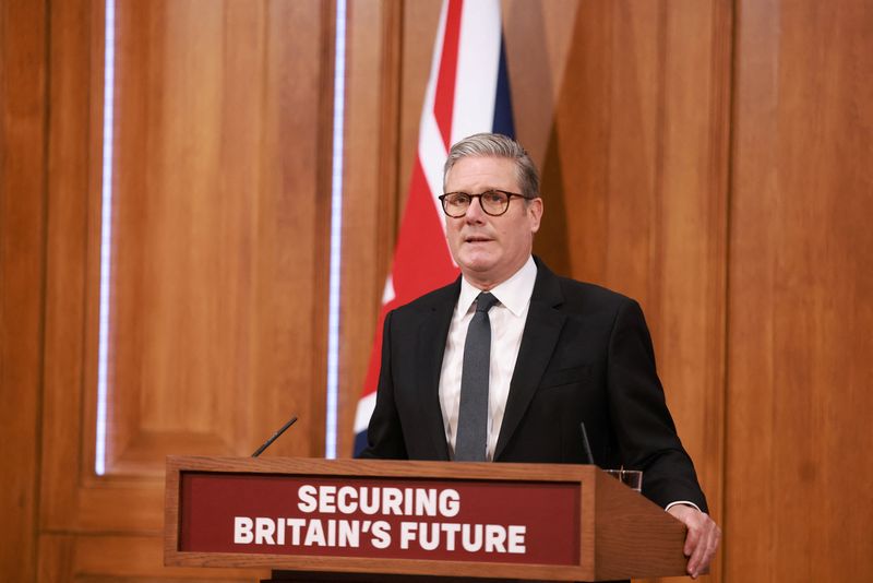 &copy; Reuters. Premiê britânico Keir Starmer em Londresn 12/5/2025   Ian Vogler/Pool via REUTERS