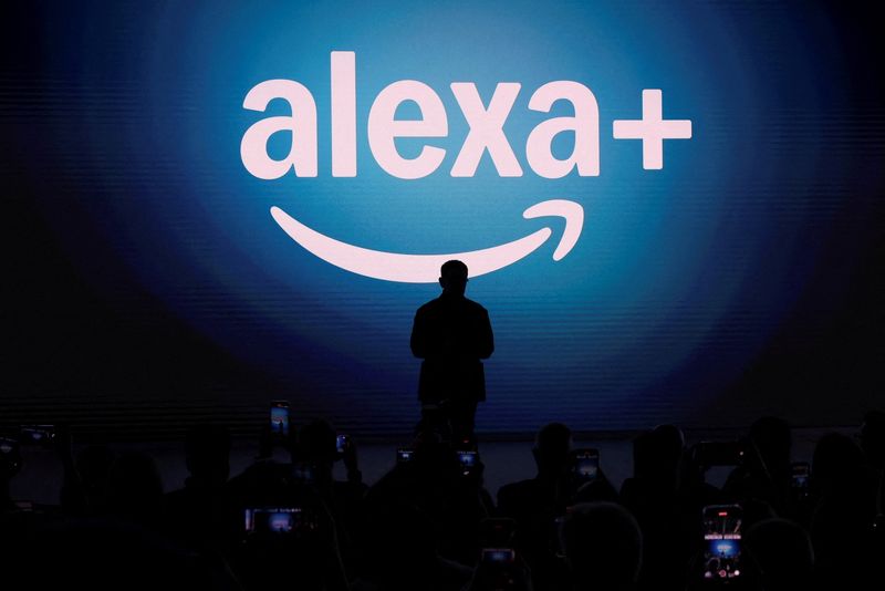 &copy; Reuters. Logo da Alexa+ durante evento em Nova Yorkn26/02/2025nREUTERS/Brendan McDermid