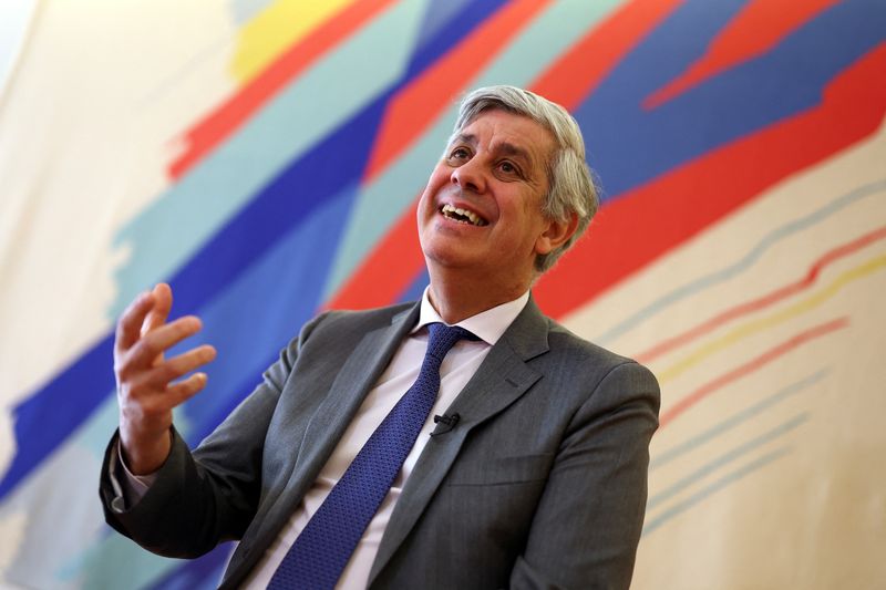 &copy; Reuters. Membro do BCE Mário Centeno durante entrevista à Reuters, em Lisboa, Portugaln05/02/2025nREUTERS/Pedro Nunes