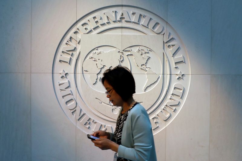 &copy; Reuters. Logo do FMI em sua sede, em Washingtonn10/05/2018nREUTERS/Yuri Gripas