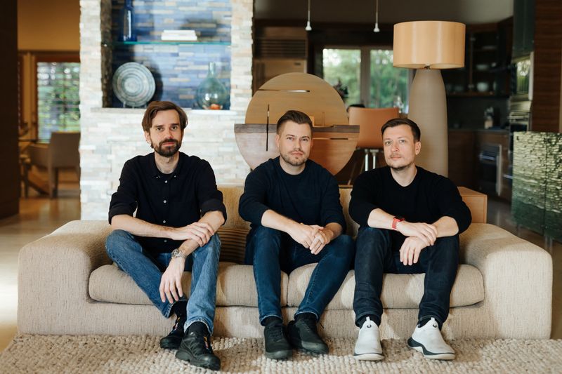 &copy; Reuters. FILE PHOTO: Jori Lallo, Karri Saarinen and Tuomas Artman, cofounders of Linear, pose for a picture in San Diego, California, U.S., January, 2023. Anastasya Photography/Handout via REUTERS/ File Photo