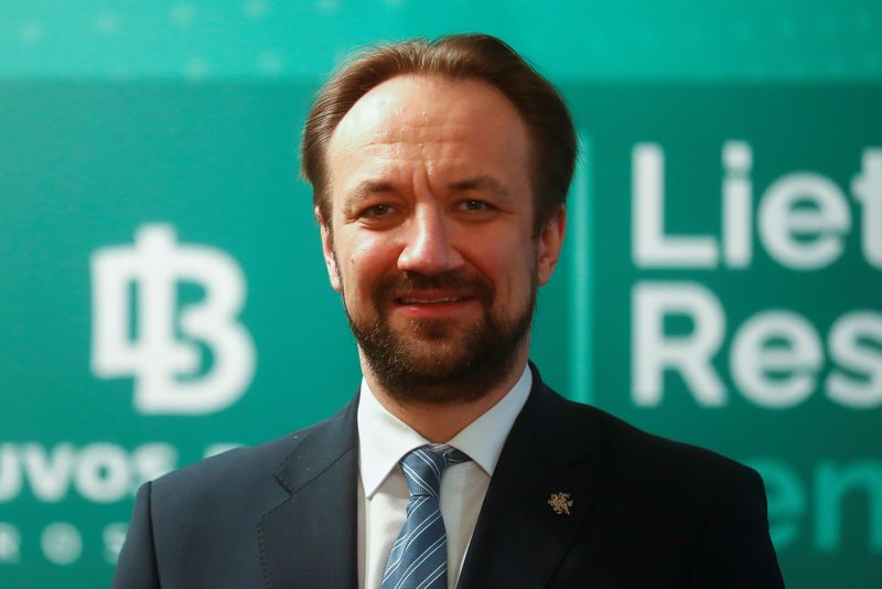 &copy; Reuters. Membro do BCE Gediminas Simkus, em Vilnius, na Lituânian01/04/2021nREUTERS/Ints Kalnins
