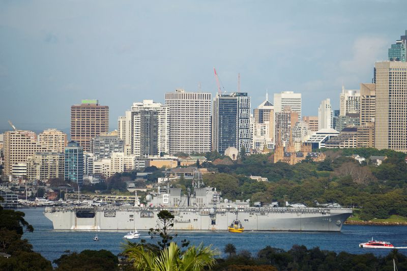 US warship arrives in Australia ahead of war games, summit
