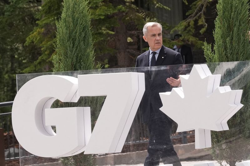 &copy; Reuters. Primeiro-ministro canadense, Mark Carney n17/06/2025nStefan Rousseau/Pool via REUTERS