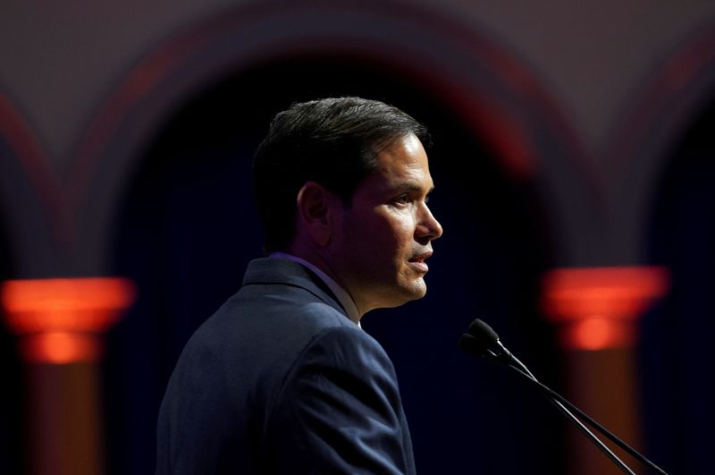 &copy; Reuters. FILE PHOTO: U.S. Secretary of State Marco Rubio speaks at the American Compass fifth anniversary gala at the National Building Museum in Washington, D.C., U.S., June 3, 2025. REUTERS/Nathan Howard/File Photo