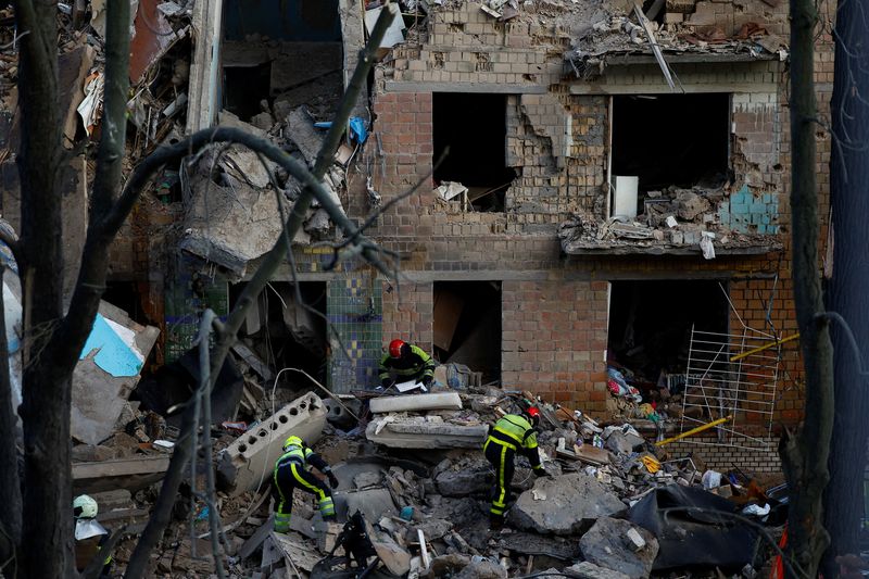 Russian attacks on Kyiv area kill eight and injure dozens, Ukraine says