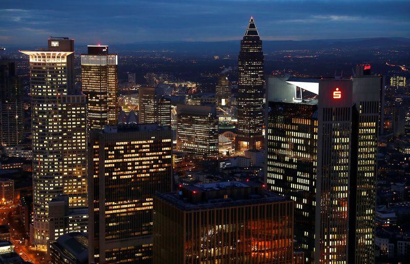 &copy; Reuters. Vista do distrito financeiro de Frankfurt, na Alemanhan29/01/2019nREUTERS/Kai Pfaffenbach