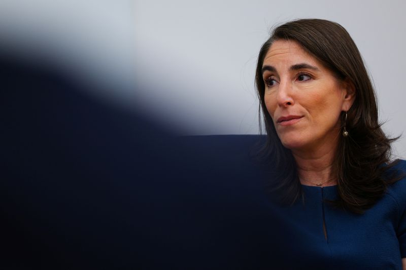&copy; Reuters. Presidente do Fed de Cleveland, Beth Hammack, durante entrevista à Reuters, em Nova Yorkn24/04/2025nREUTERS/Mike Segar