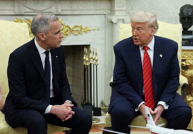 &copy; Reuters. Trump e Carney se reúnem na Casa Branca em maion06/05/2025nREUTERS/Leah Millis