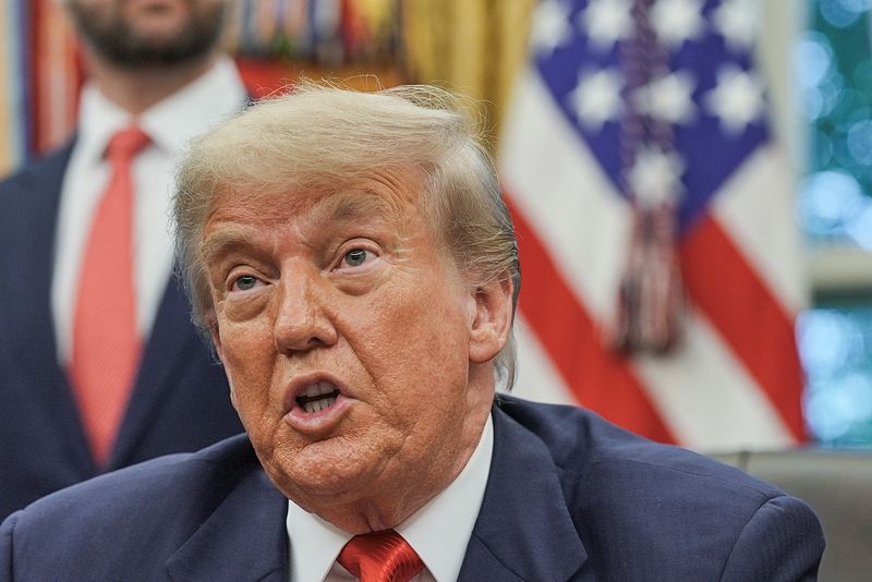 &copy; Reuters. Presidente dos EUA, Donald Trumpn27/06/2025nREUTERS/Ken Cedeno