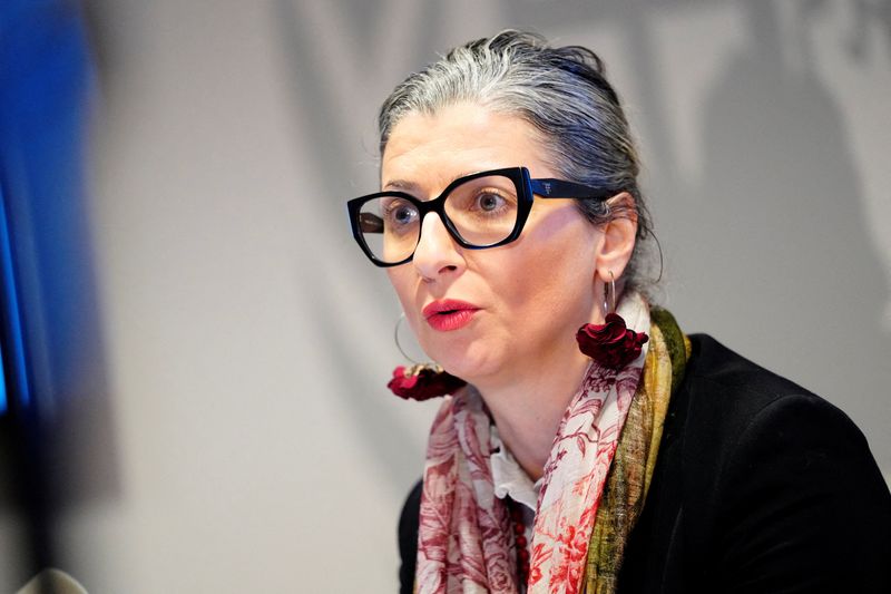 &copy; Reuters. Relatora da ONU Francesca Albanese em Copenhaguen 5/2/2025   Ritzau Scanpix/Ida Marie Odgaard via REUTERS