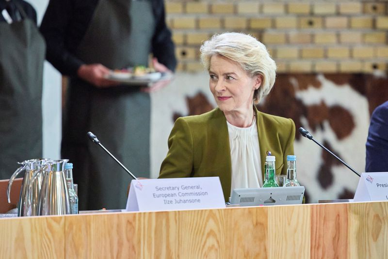 &copy; Reuters. Presidente da Comissão Europeia, Ursula von der Leyer, durante encontro em Aarhus, na Dinamarcan03/07/2025nRitzau Scanpix/Mikkel Berg Pedersen via REUTERS