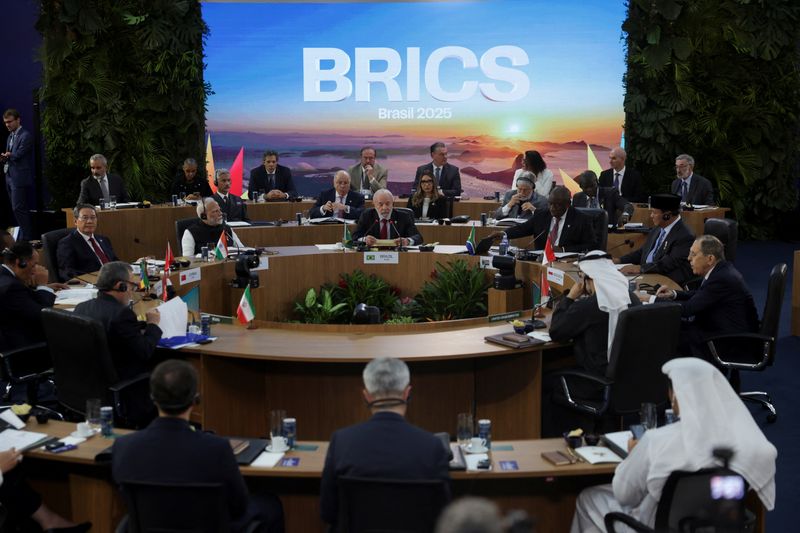 &copy; Reuters. Cúpula do Brics no Rio de Janeiron 6/7/2025   REUTERS/Ricardo Moraes
