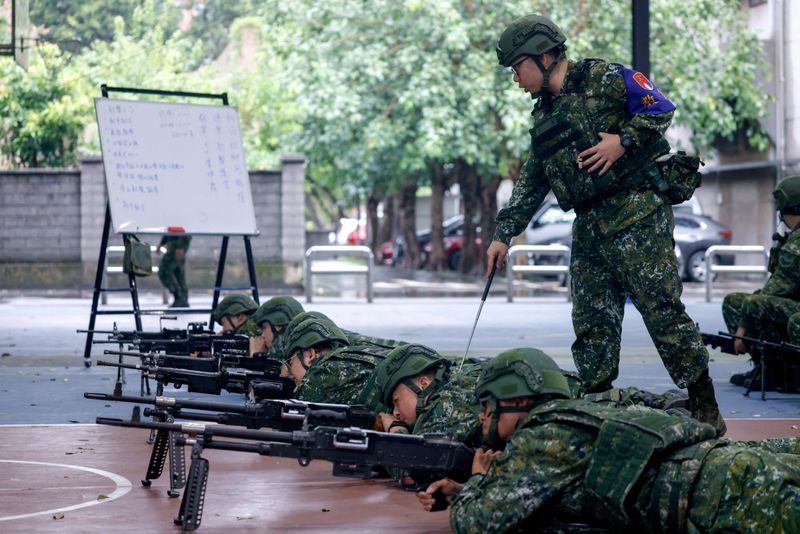 &copy; Reuters. Exercício militar em Taoyuann 9/7/2025   REUTERS/Ann Wang