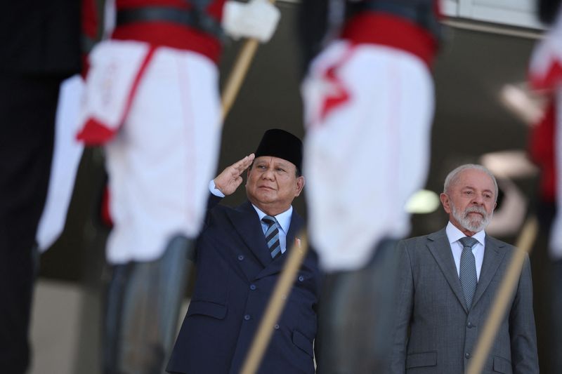 &copy; Reuters. Lula recebe presidente da Indonésia, Prabowo Subianto, no Palácio do Planalton09/07/2025nREUTERS/Adriano Machado