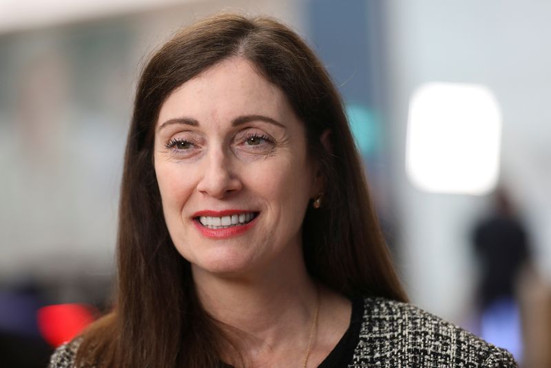 &copy; Reuters. FILE PHOTO: Cindy Rose, chief executive officer for Microsoft UK., speaks during an interview inside the new Oxford Circus store ahead of its opening in London, Britain July 9, 2019. Picture taken July 9, 2019. REUTERS/Simon Dawson/File Photo