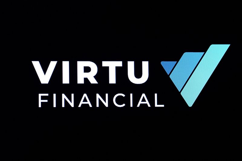 &copy; Reuters. FILE PHOTO: The logo for Virtu Financial is displayed on a screen during the company's transfer to the New York Stock Exchange (NYSE), in New York City, U.S., June 17, 2025.  REUTERS/Brendan McDermid/ File Photo