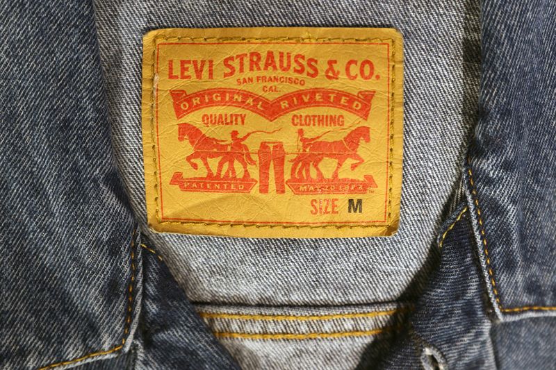 &copy; Reuters. FILE PHOTO: The Levi Strauss & Co. label is seen on clothes in a store at the Woodbury Common Premium Outlets in Central Valley, New York, U.S., February 15, 2022. REUTERS/Andrew Kelly/ File Photo
