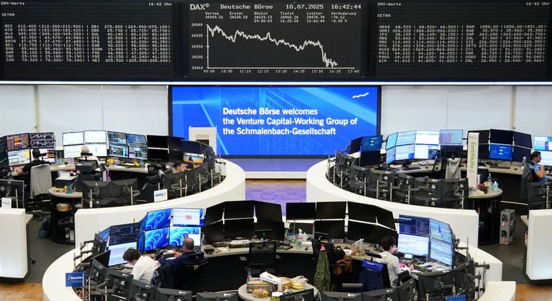 European shares fall amid fresh Trump tariff threat, autos lead decline