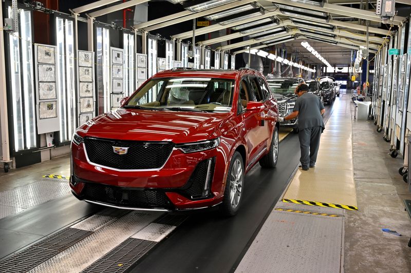 &copy; Reuters. FILE PHOTO: Final inspection is performed as the vehicles are ready to leave the assembly line at the General Motors (GM) manufacturing plant in Spring Hill, Tennessee, U.S. Picture taken August 22, 2019.  REUTERS/Harrison McClary/File Photo