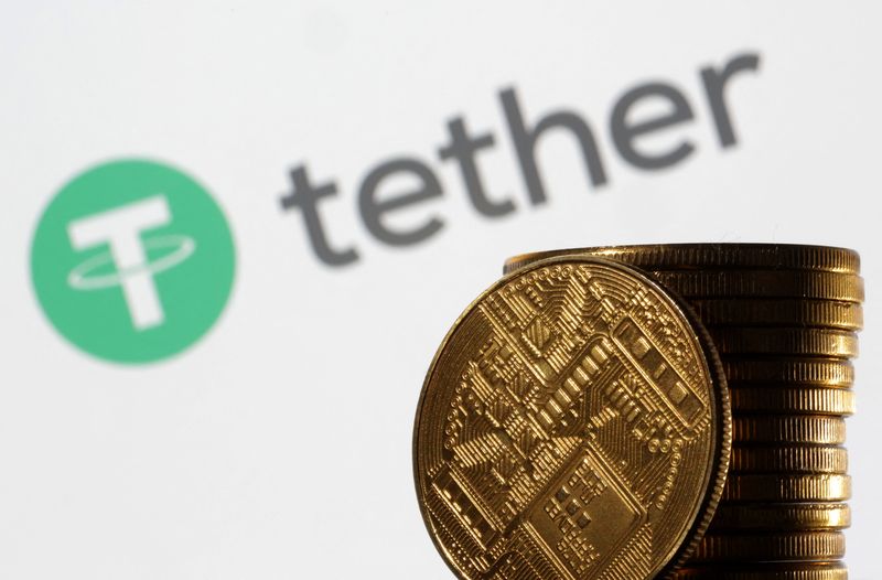&copy; Reuters. O logotipo do Tether em uma ilustração tirada em 31 de março de 2023. REUTERS/Dado Ruvic